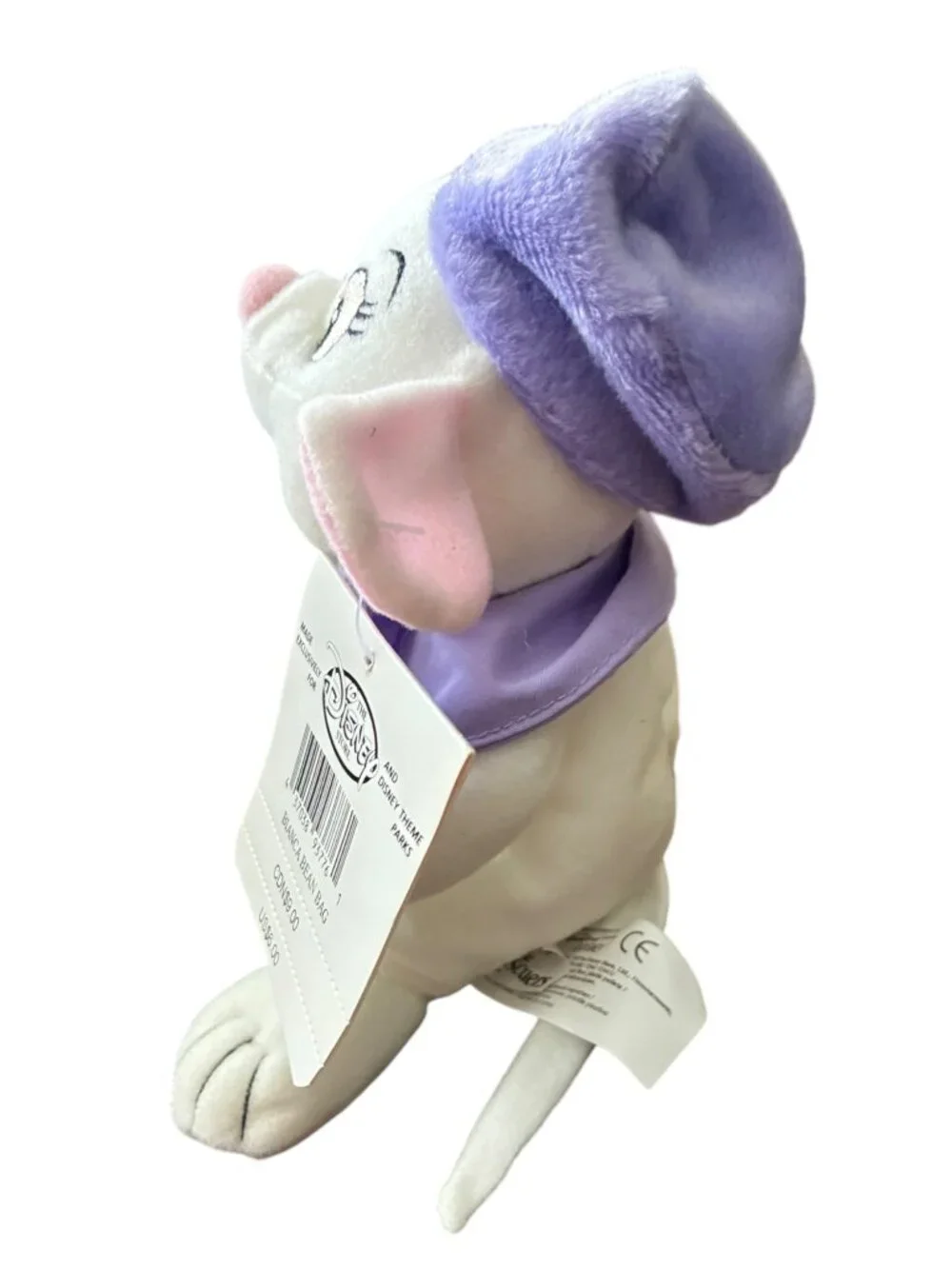 Disney‎ Bianca Bean Bag Plush From The Rescuers With Tags Purple Hat & Bow